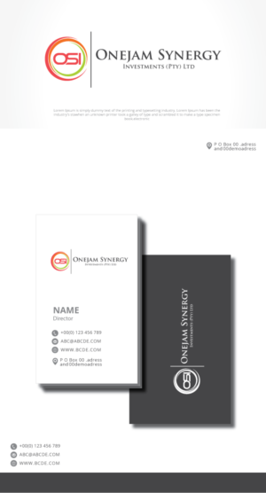 Logo Design by graphicevolution for OneJam Synergy Investments (Pty) Ltd | Design: #21789043