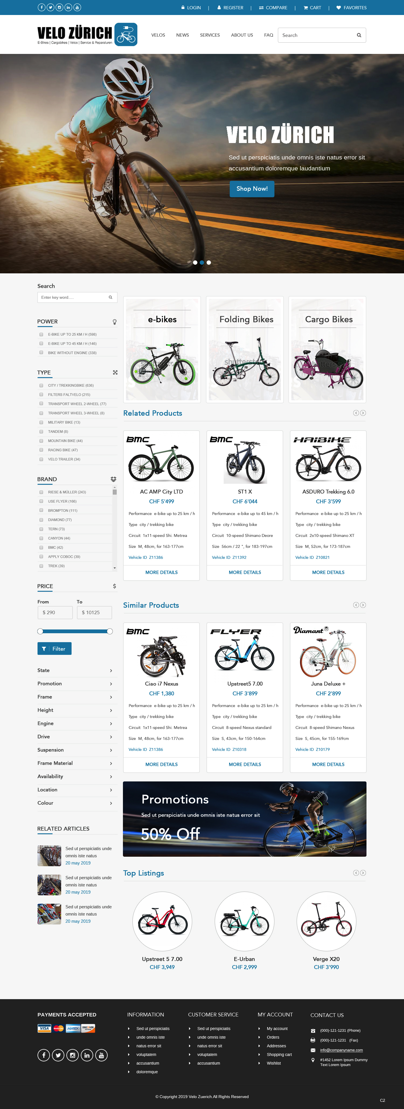 Web Design by pb for Velo Zürich GmbH | Design #21757000