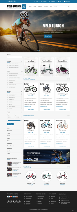 Web Design by pb for Velo Zürich GmbH | Design: #21757000