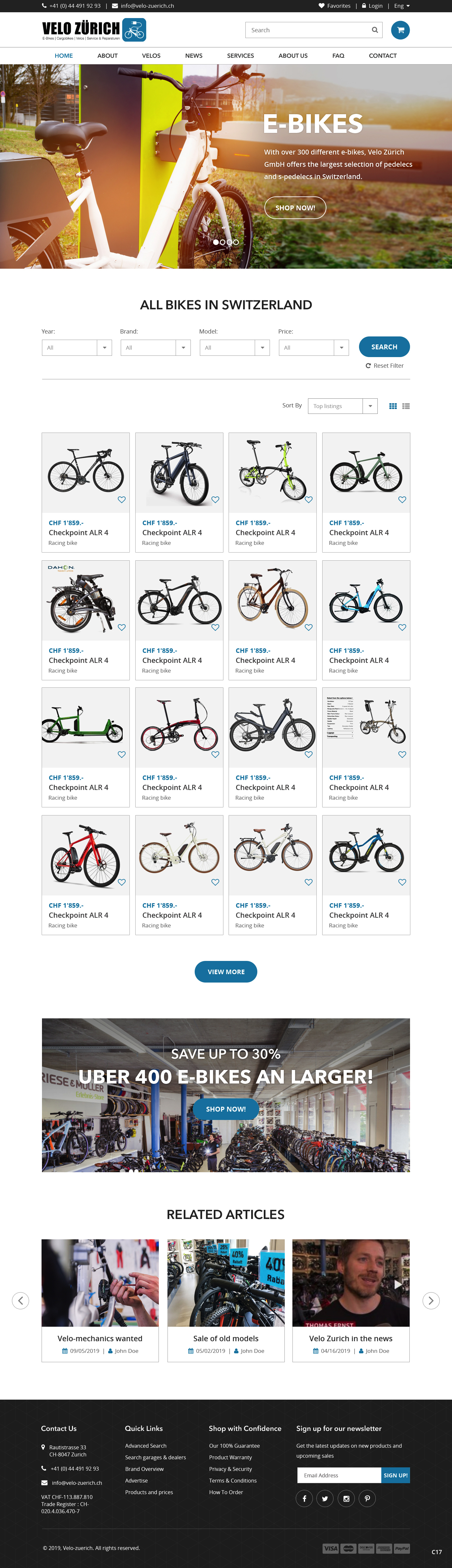 Web-Design von pb für Velo Zürich GmbH | Design #21757001