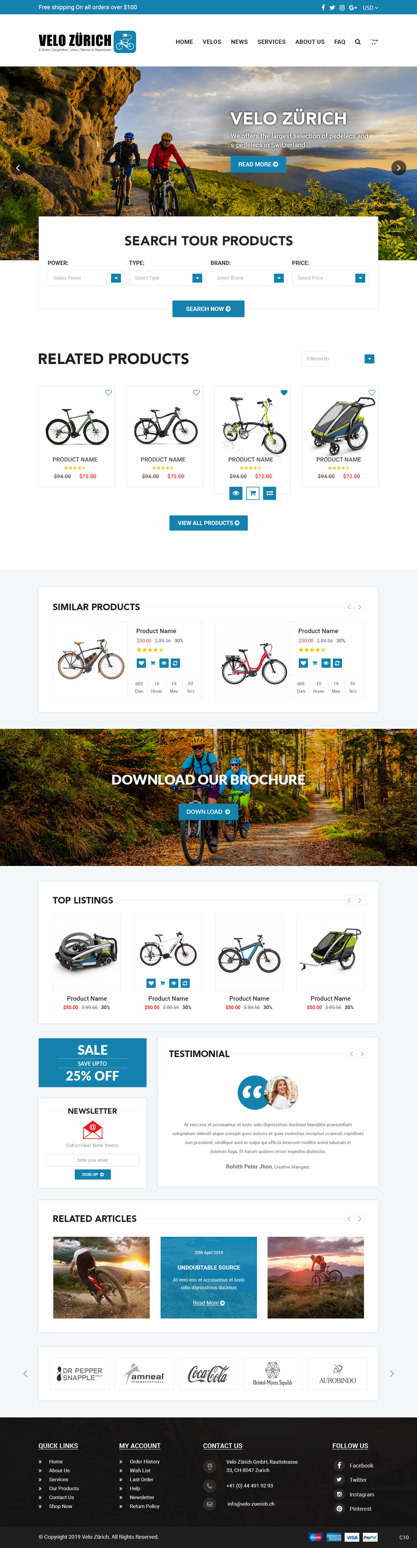 Web Design by pb for Velo Zürich GmbH | Design #21757002