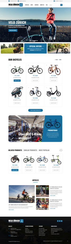 Web Design by pb for Velo Zürich GmbH | Design: #21757003