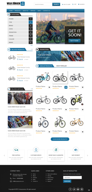 Web Design by pb for Velo Zürich GmbH | Design: #21757004