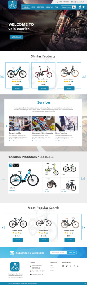 Web Design by pb for Velo Zürich GmbH | Design: #21757018