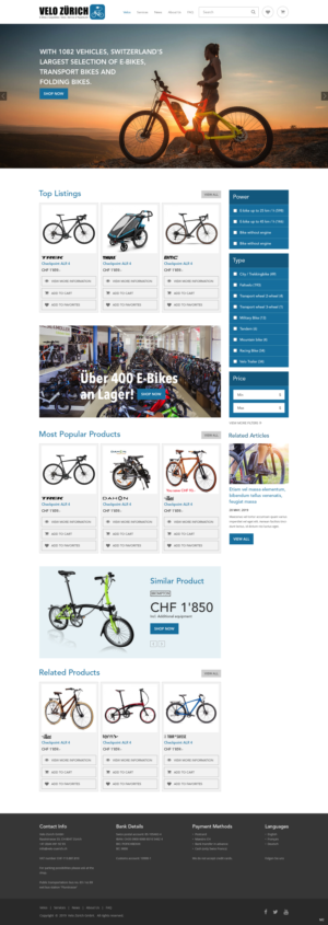 Web Design by pb for Velo Zürich GmbH | Design: #21757020