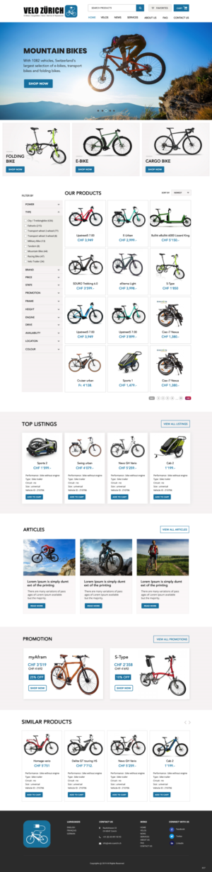 Web Design by pb for Velo Zürich GmbH | Design: #21757024