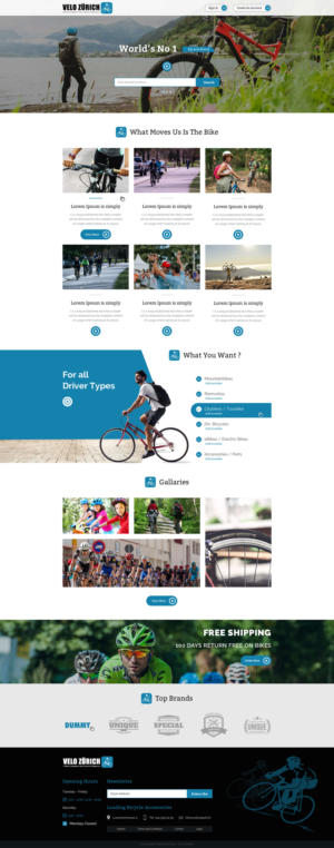 Web Design by Pram Shaw for Velo Zürich GmbH | Design #21764109