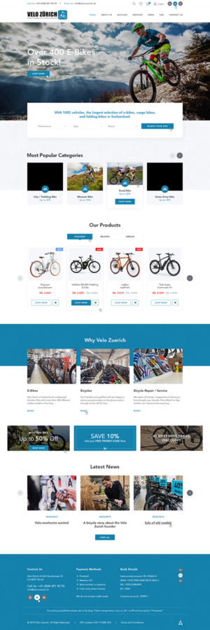 Web Design by Ved Web Services for Velo Zürich GmbH | Design #21756523