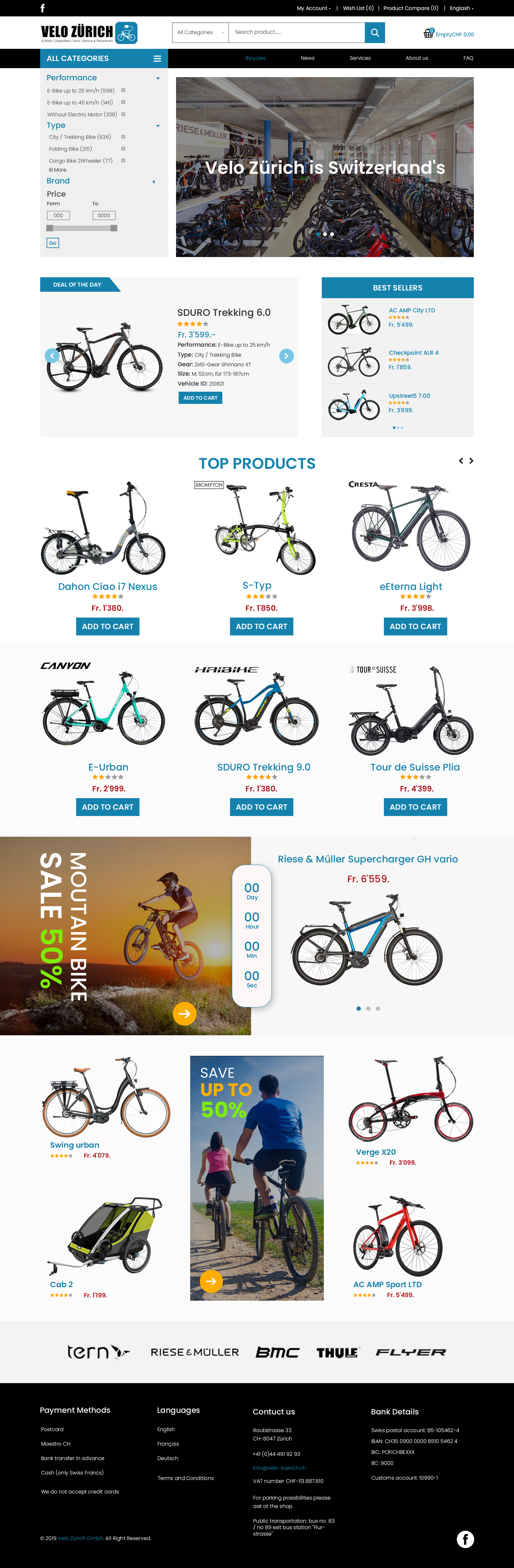 Diseño Web por sai.designer87 para Velo Zürich GmbH | Diseño #21777601