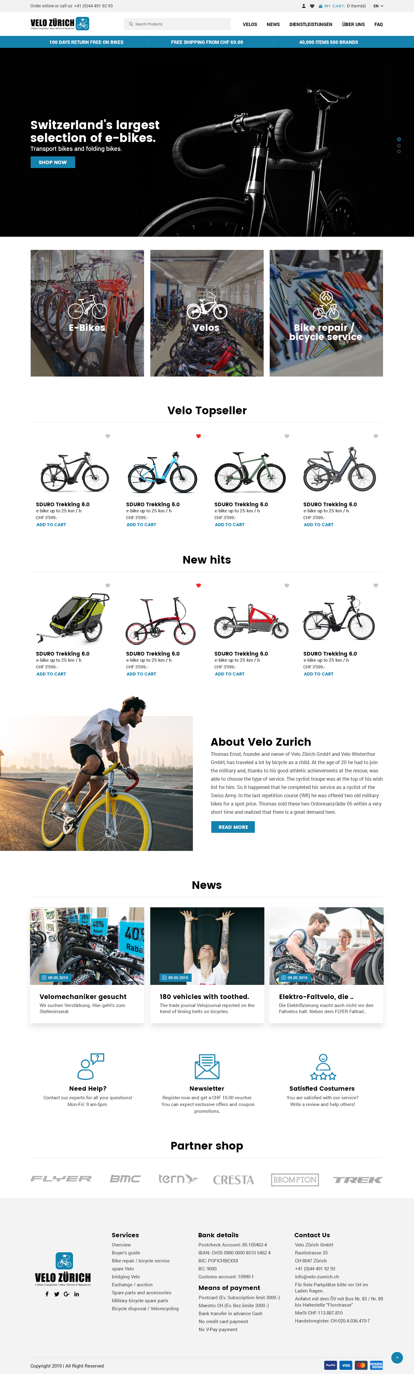 Web Design by syrwebdevelopment for Velo Zürich GmbH | Design #21760819