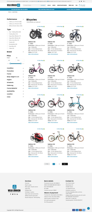 Web Design by syrwebdevelopment for Velo Zürich GmbH | Design: #21828148