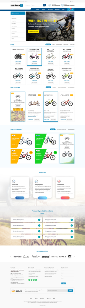 Web-Design von AbhishekRoyBunty für Velo Zürich GmbH | Design: #21791159