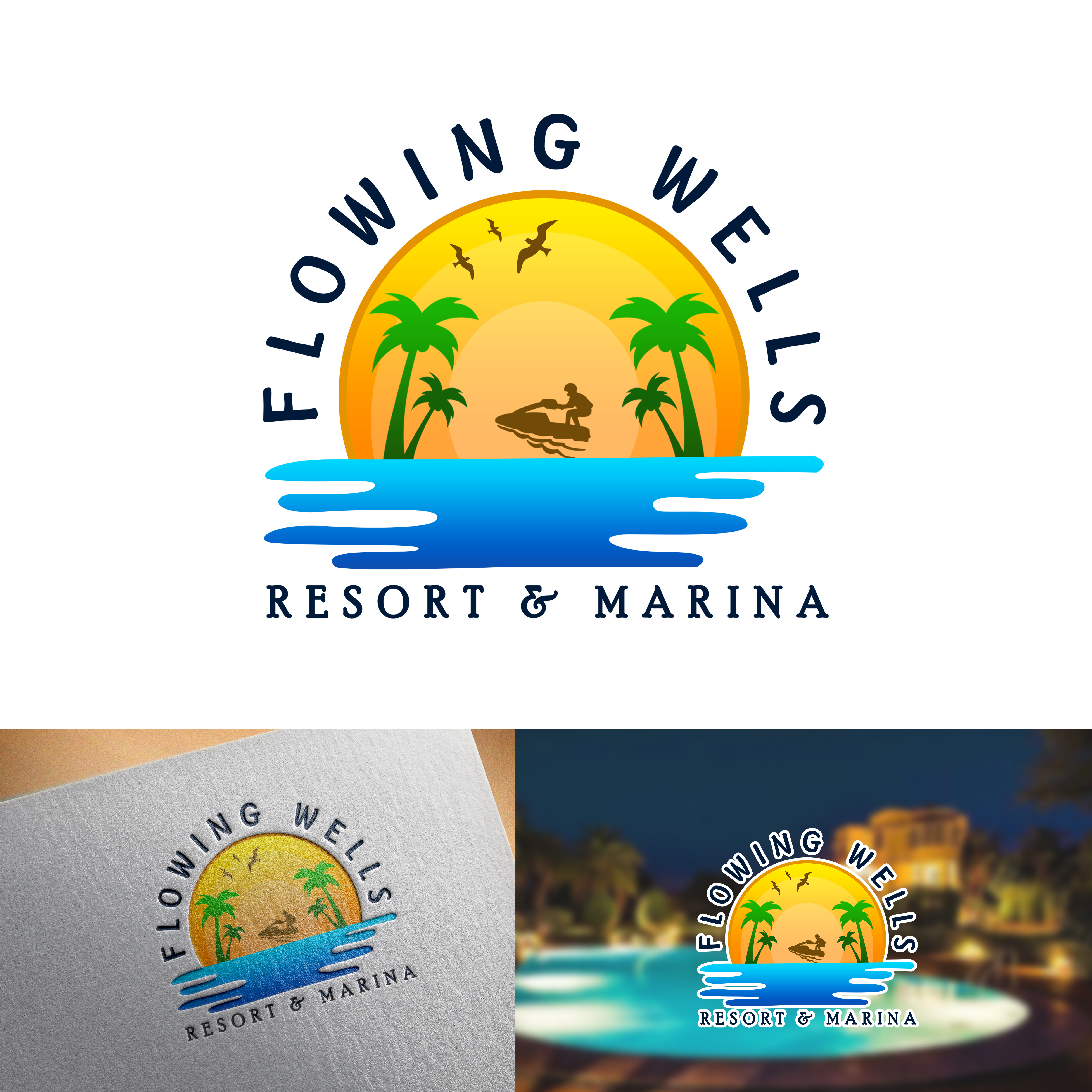 Diseño de Logo por YhanRose Graphics para Flowing Wells Resort & Marina | Diseño #21765351