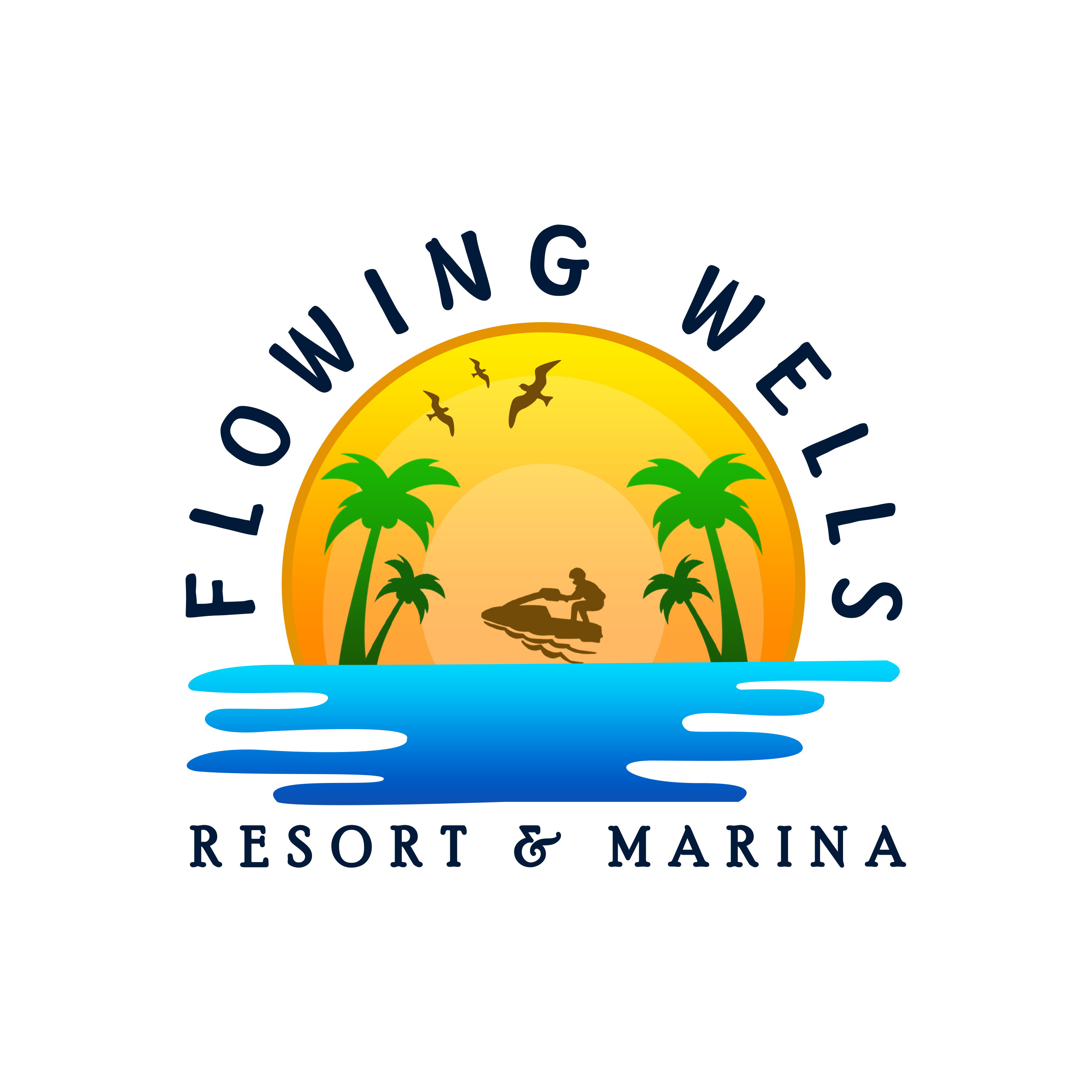 Logo Design by YhanRose Graphics for Flowing Wells Resort & Marina | Design #21765352