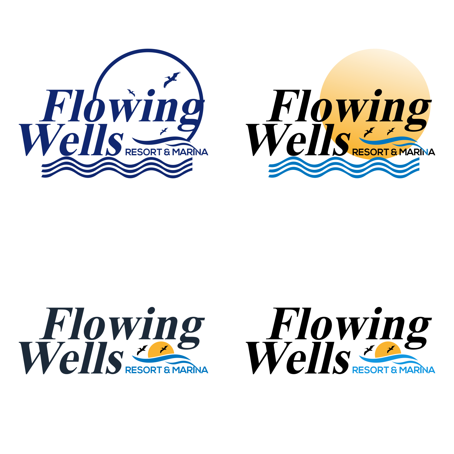 Logo Design by sinau_nggambar for Flowing Wells Resort & Marina | Design #21760189