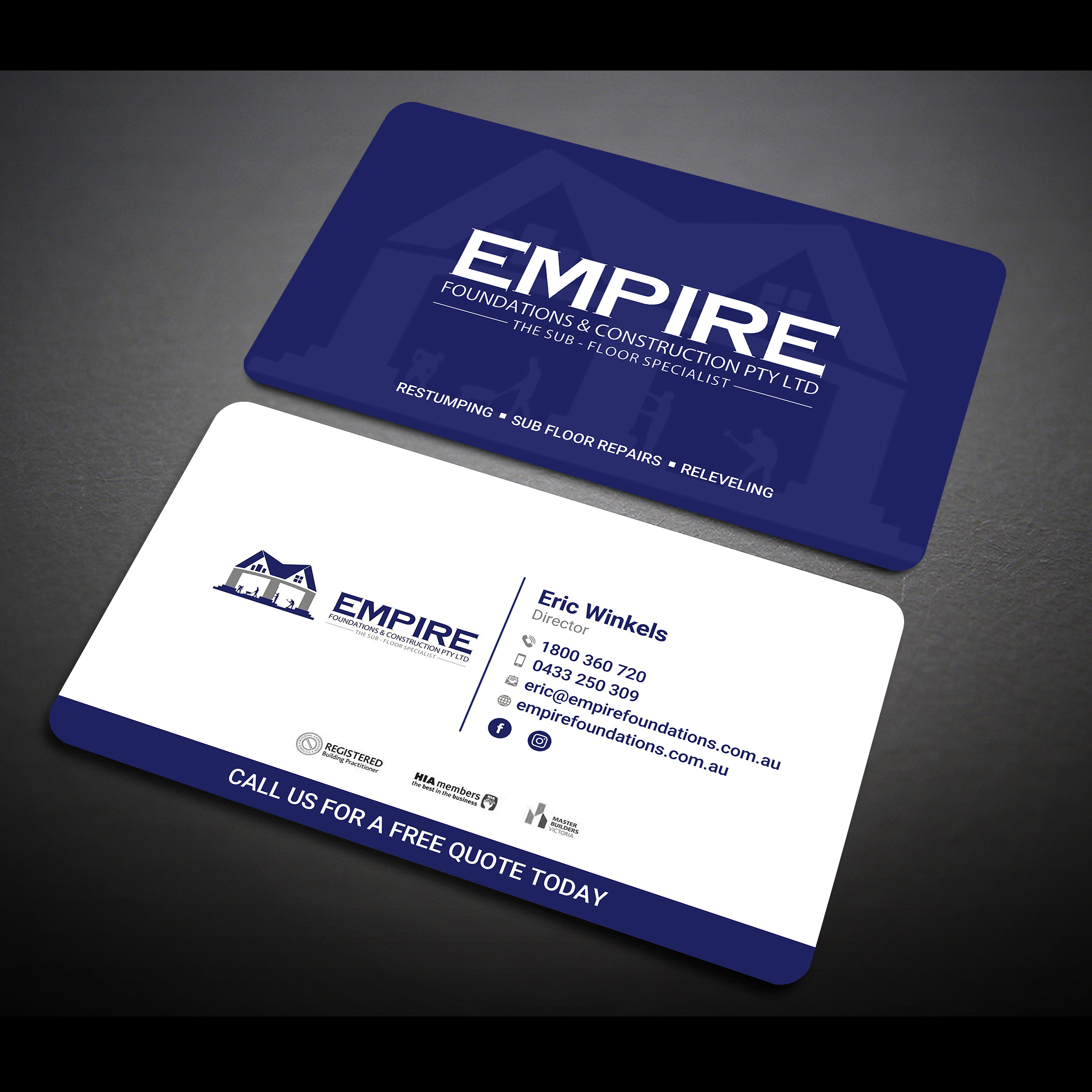Business Card Design by Designers Hub for E K advanced carpentry  | Design #21757745