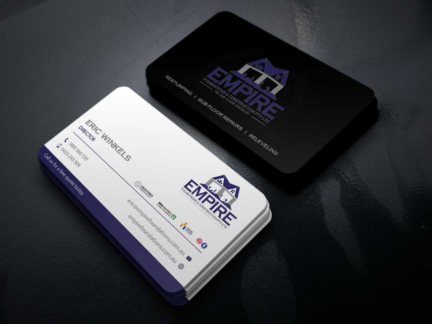 Business Card Design by Riz' for E K advanced carpentry  | Design #21755672