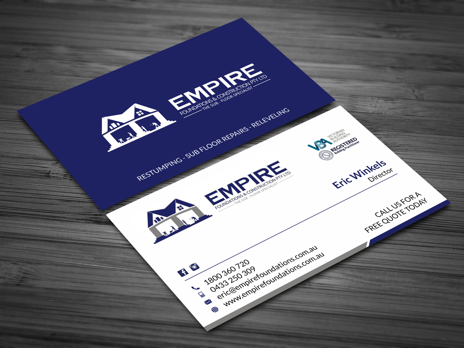 Business Card Design by SKYdesign for E K advanced carpentry  | Design #21750830