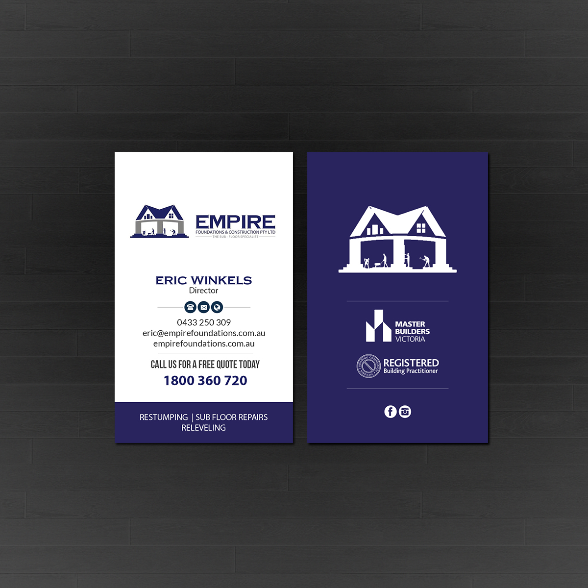 Business Card Design by Creations Box 2015 for E K advanced carpentry  | Design #21758108