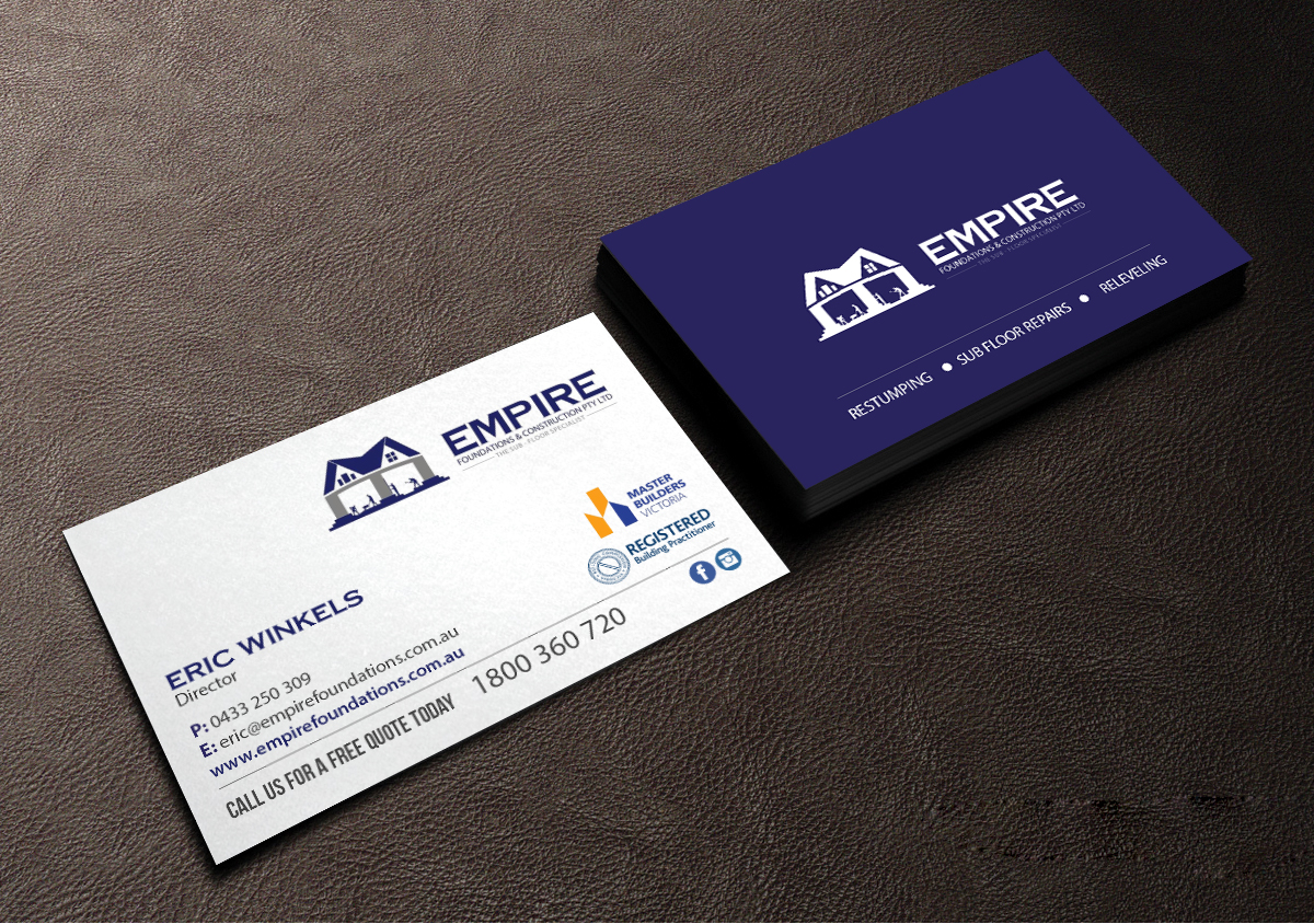 Business Card Design by Creations Box 2015 for E K advanced carpentry  | Design #21758111