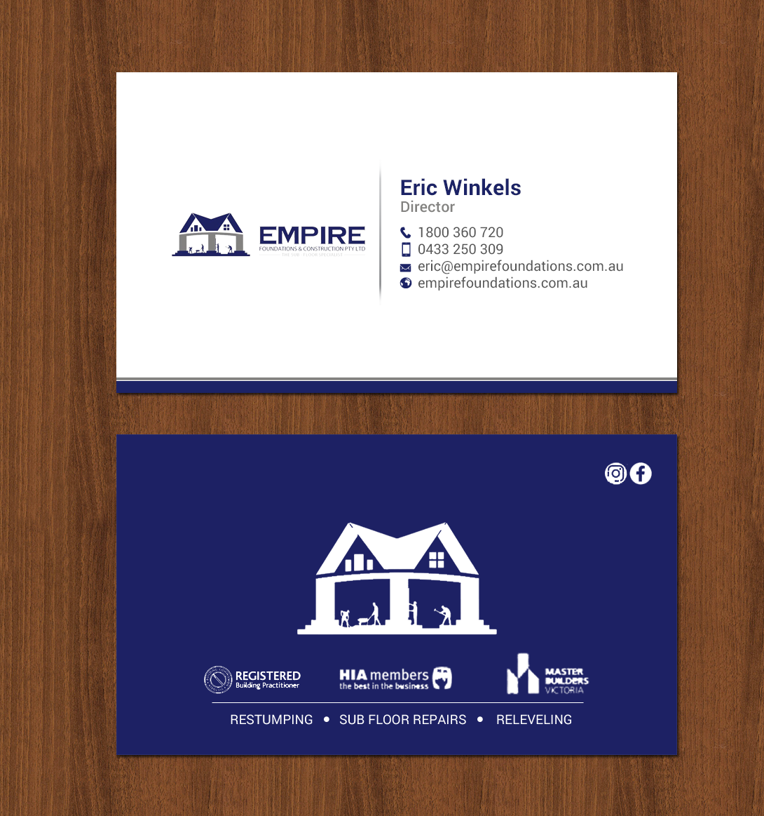 Design de Carte de Visite par chandrayaan.creative pour E K advanced carpentry  | Design #21755277