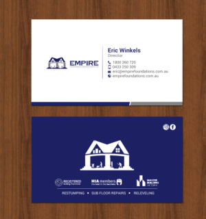 Business Card Design by chandrayaan.creative for E K advanced carpentry  | Design: #21755281