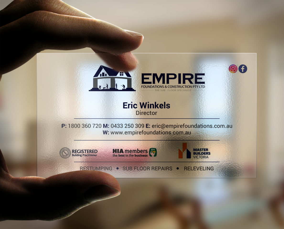 Business Card Design by chandrayaan.creative for E K advanced carpentry  | Design #21755282