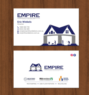 Business Card Design by chandrayaan.creative for E K advanced carpentry  | Design: #21755283
