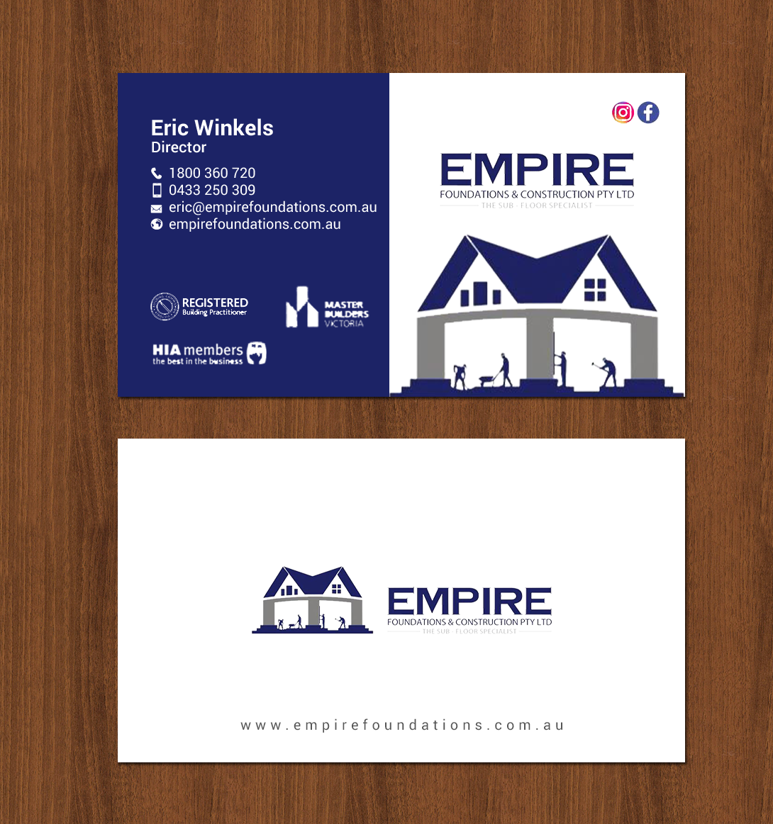 Business Card Design by chandrayaan.creative for E K advanced carpentry  | Design #21755290