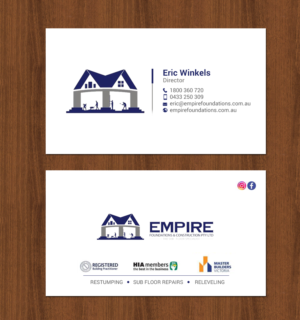 Business Card Design by chandrayaan.creative for E K advanced carpentry  | Design: #21755297