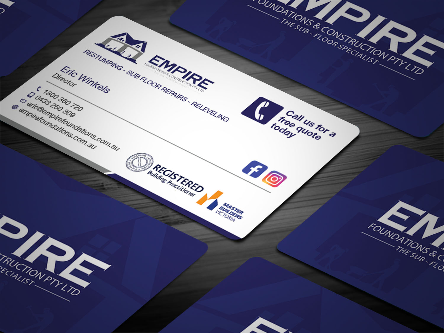 Business Card Design by Tripti Ranjan Gain for E K advanced carpentry  | Design #21753146