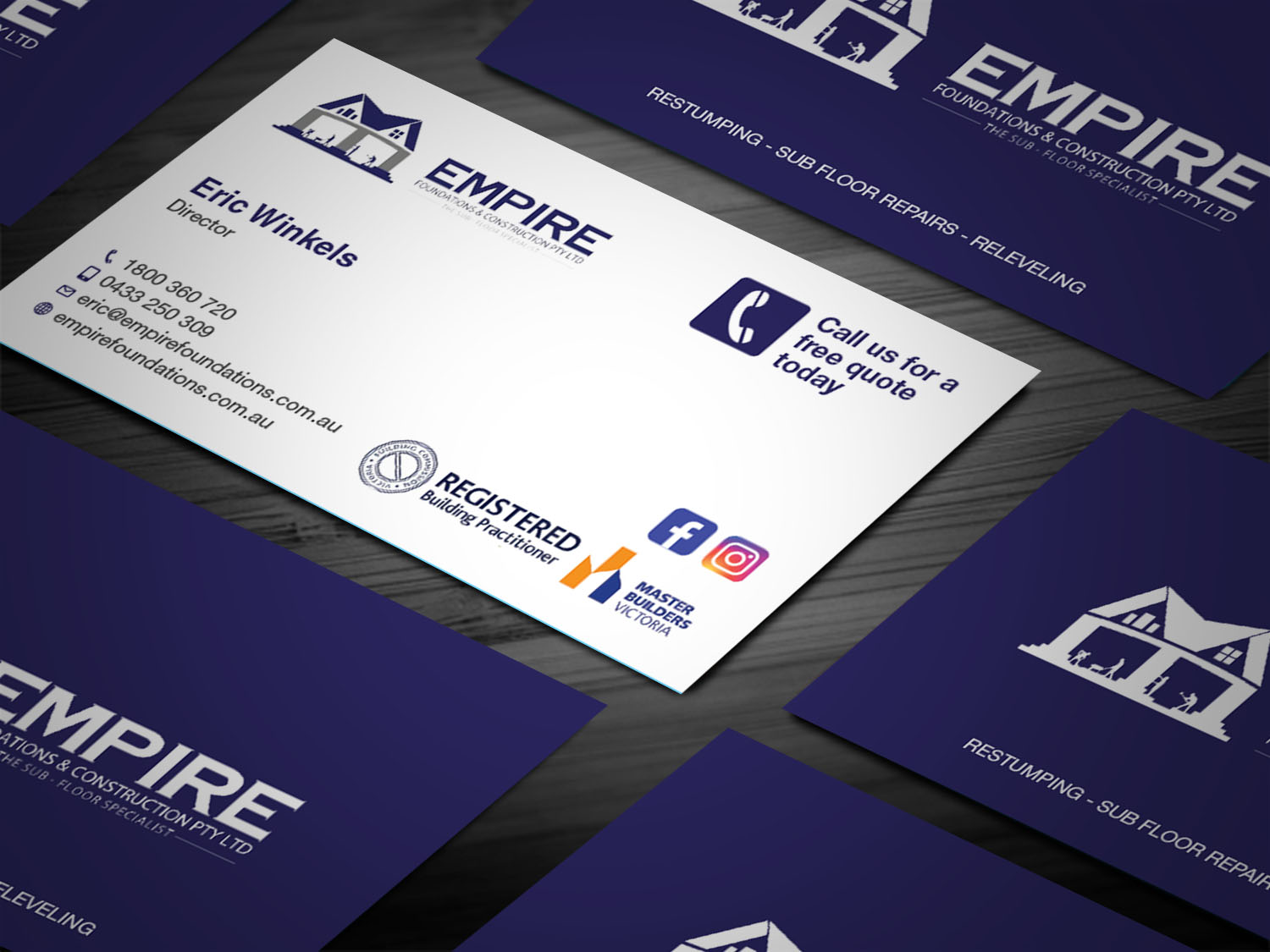 Business Card Design by Tripti Ranjan Gain for E K advanced carpentry  | Design #21753147