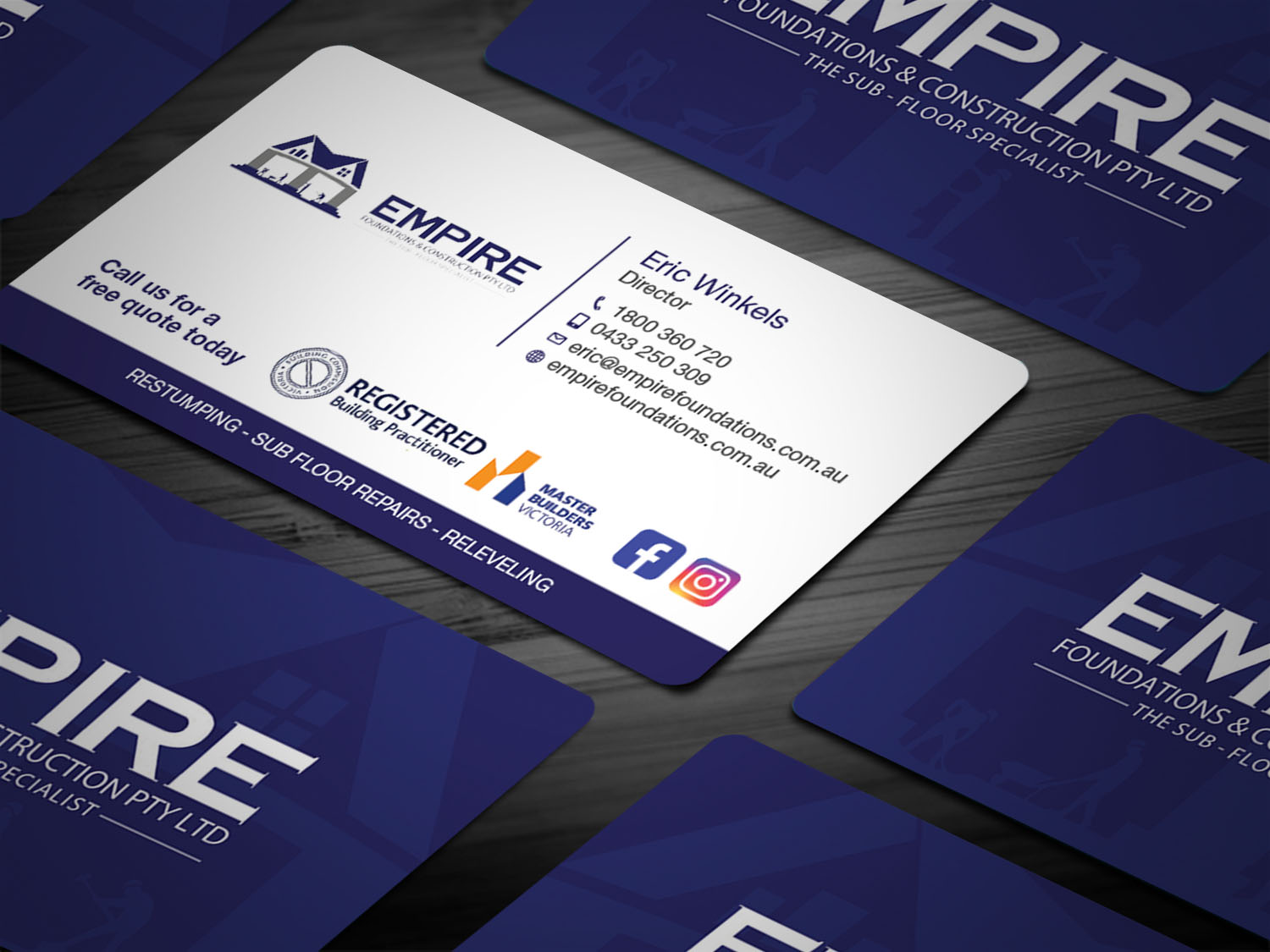 Business Card Design by Tripti Ranjan Gain for E K advanced carpentry  | Design #21753148