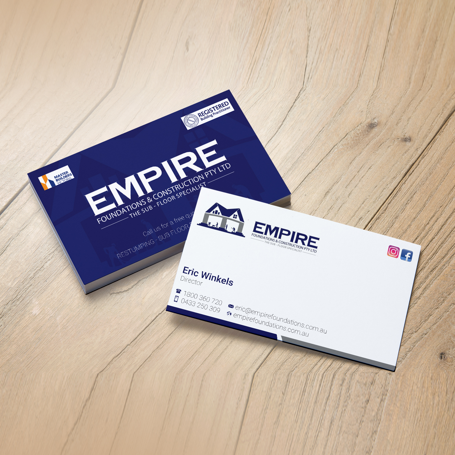 Business Card Design by Payel Paul for E K advanced carpentry  | Design #21750766