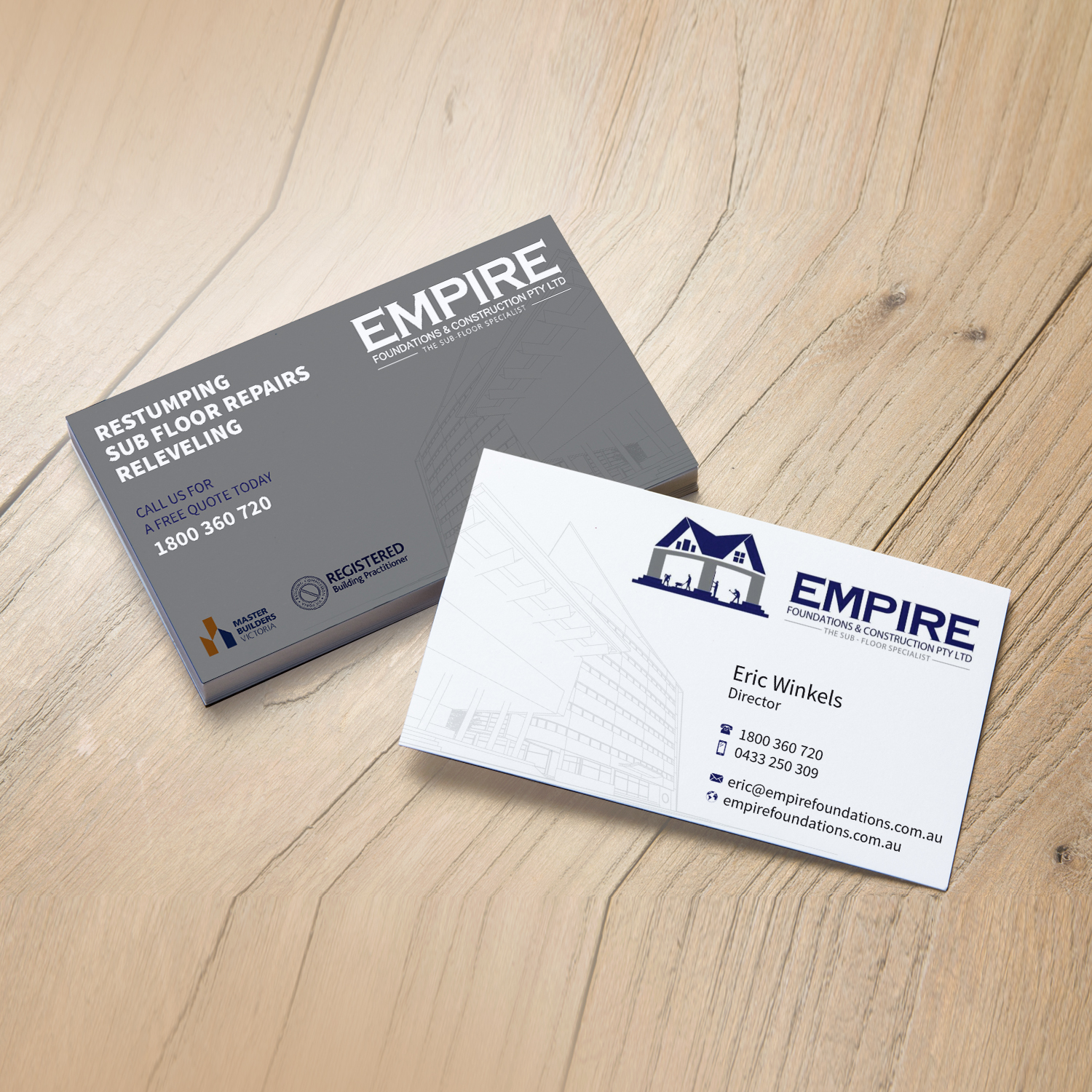 Business Card Design by Payel Paul for E K advanced carpentry  | Design #21750767