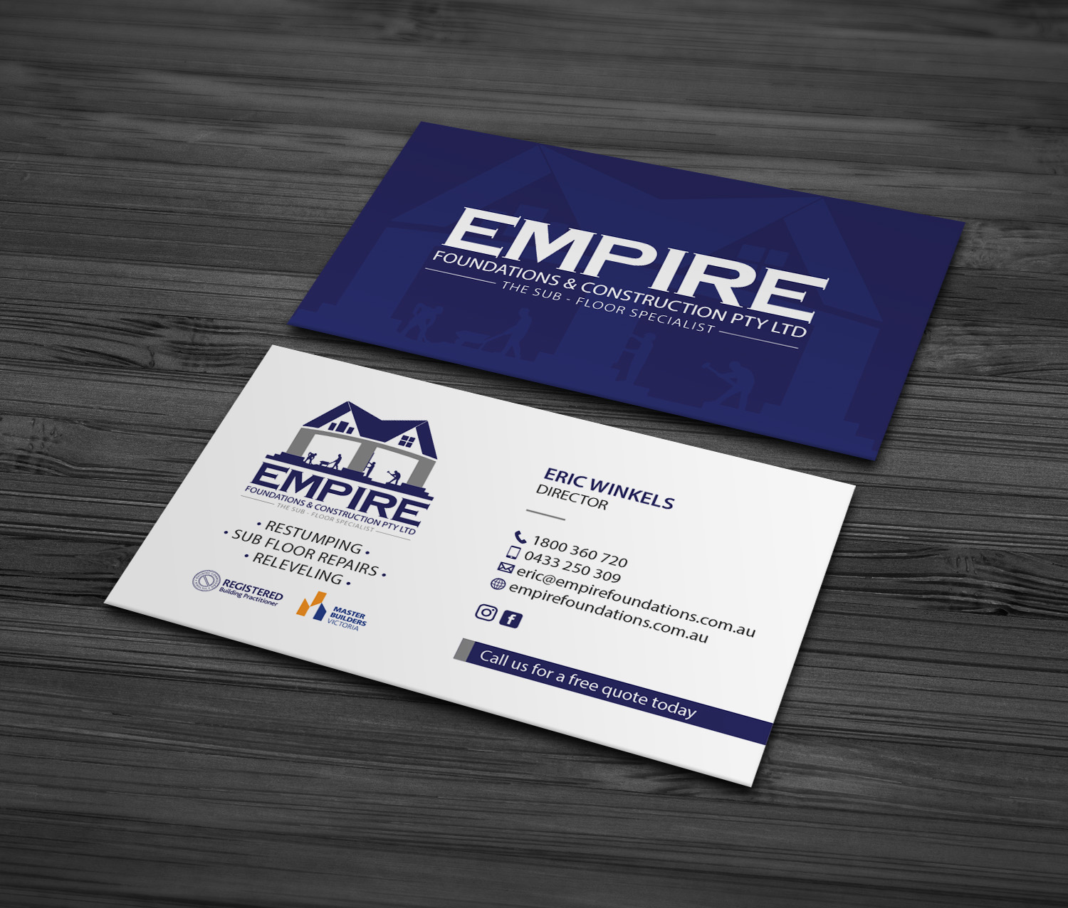 Business Card Design by MDesign for E K advanced carpentry  | Design #21752614