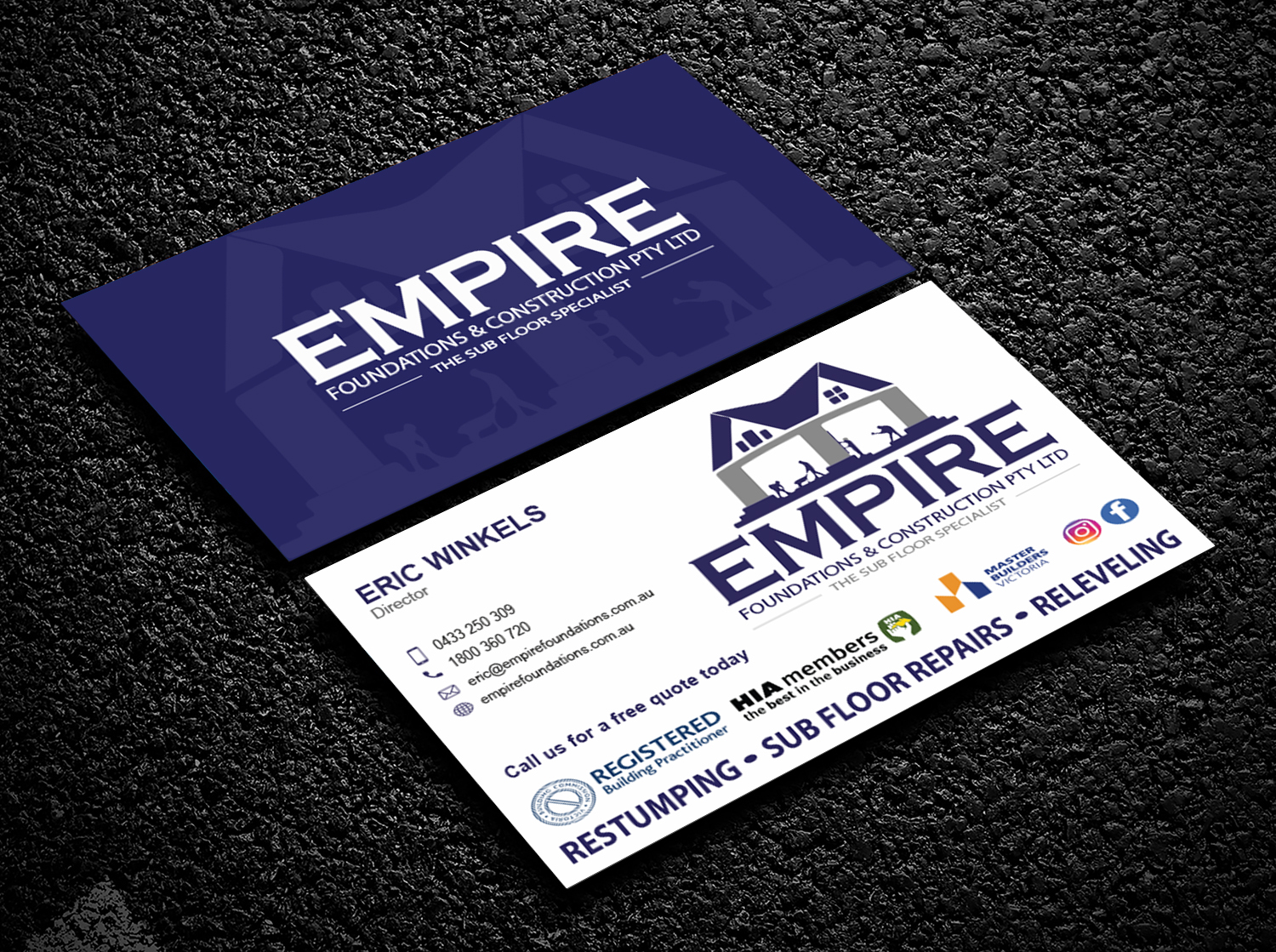 Business Card Design by HAKIMA 2 for E K advanced carpentry  | Design #21751381