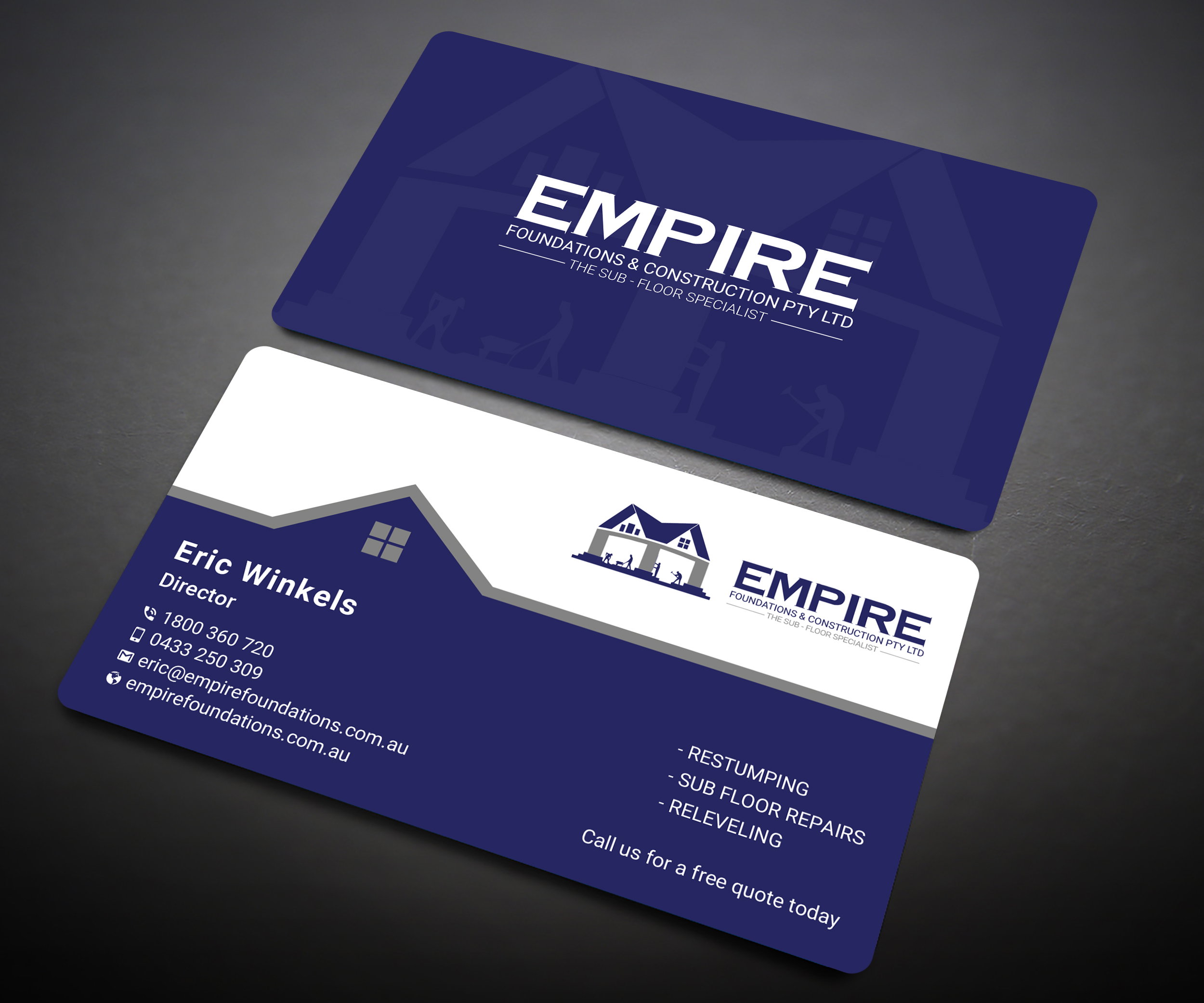 Business Card Design by Uttom 2 for E K advanced carpentry  | Design #21749508