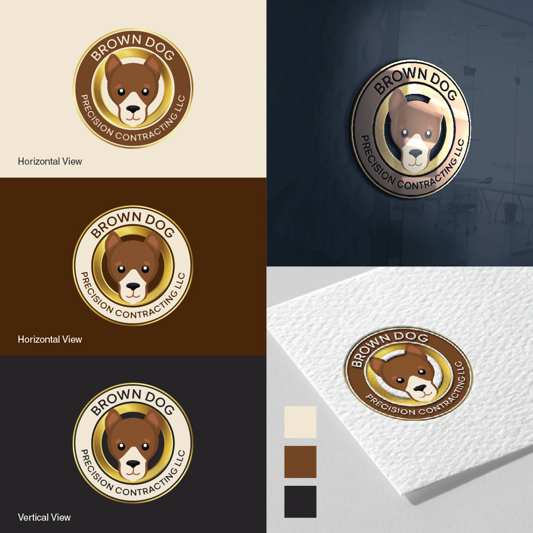 Logo Design by Lee @ LoleepopDesign for Brown Dog Precision Contracting LLC | Design #21761750