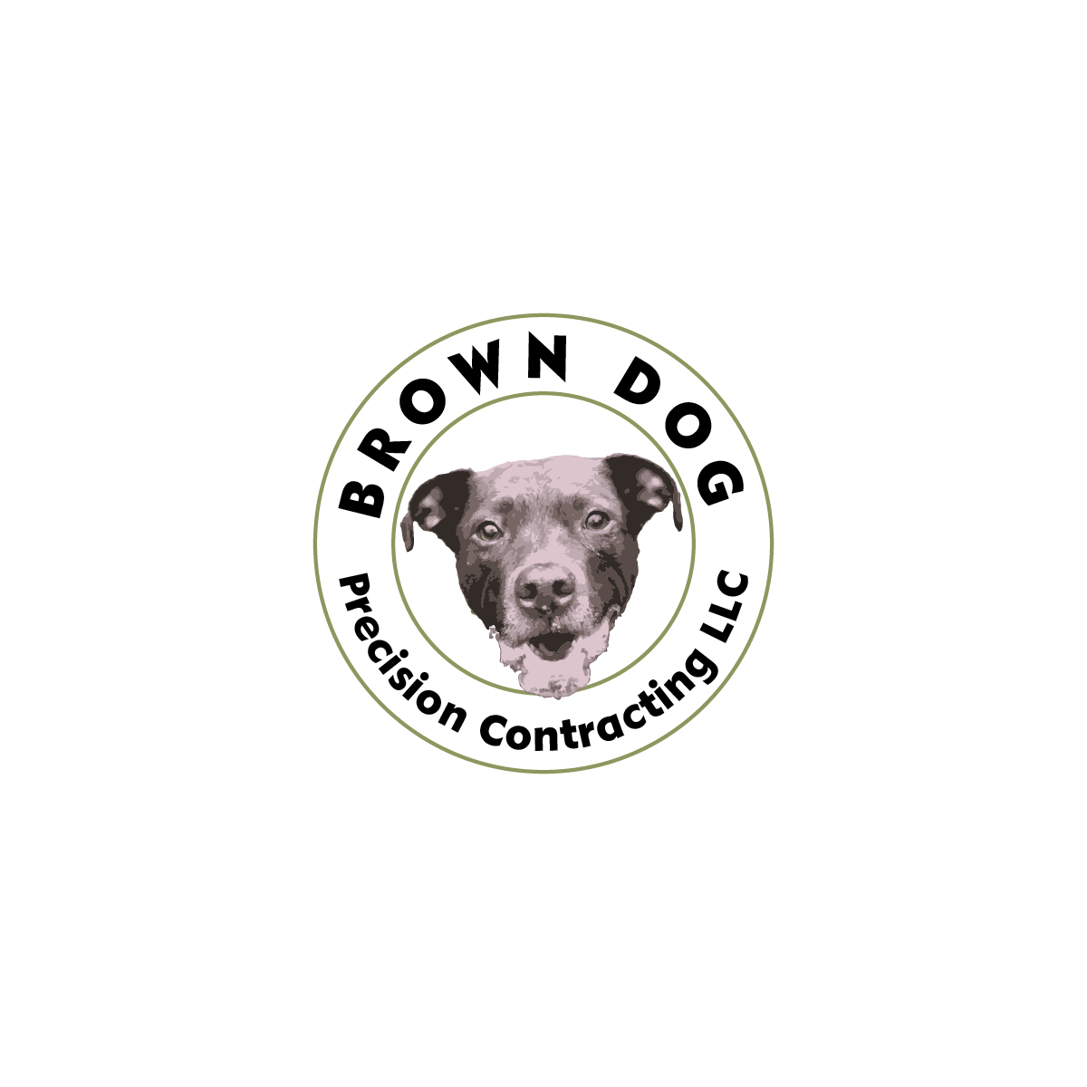 Logo Design by Pixxl Art for Brown Dog Precision Contracting LLC | Design #21764988