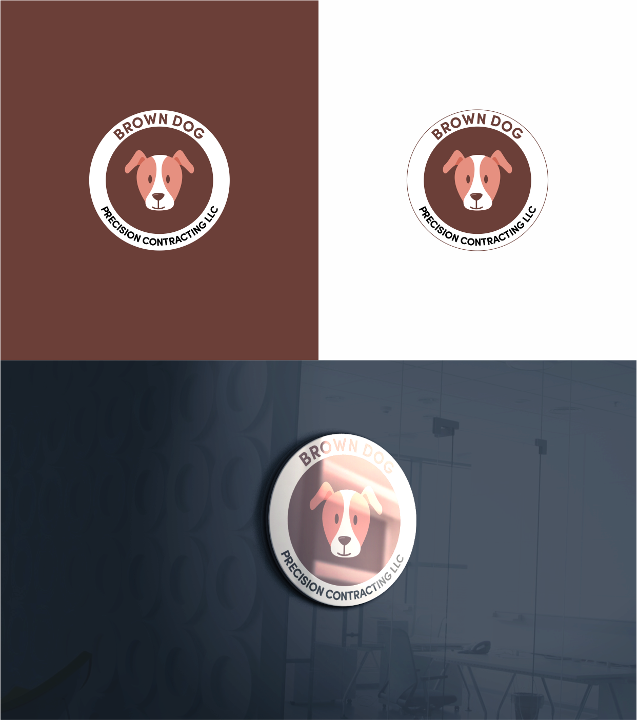 Logo Design by creativechauhan1989 for Brown Dog Precision Contracting LLC | Design #21760898