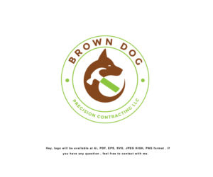 Logo Design by Design Solving for Brown Dog Precision Contracting LLC | Design: #21763653