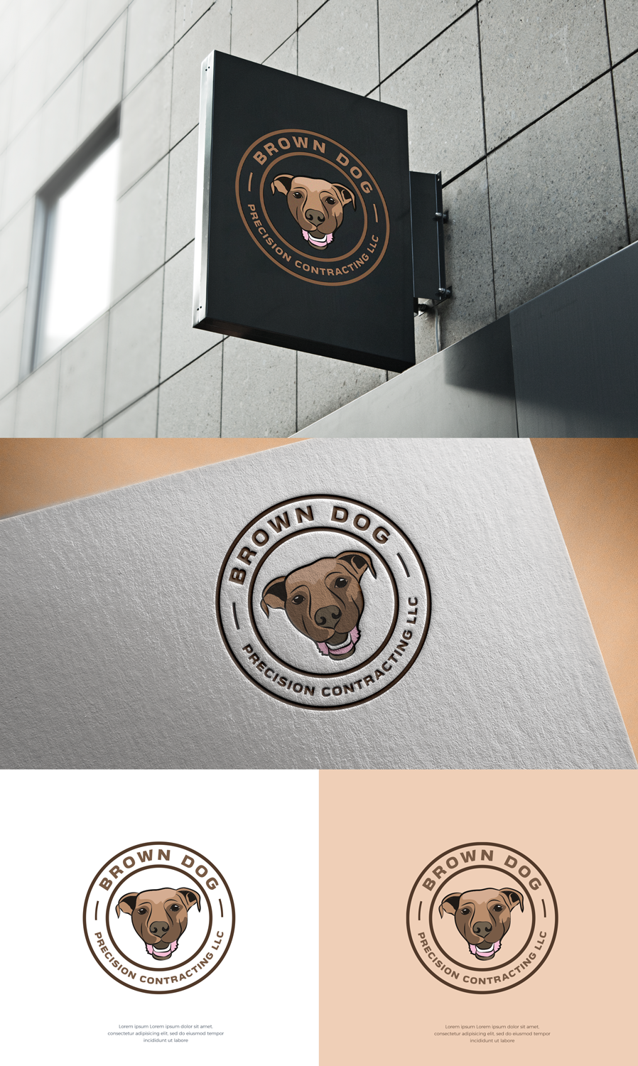 Logo Design by mintcreative for Brown Dog Precision Contracting LLC | Design #21761420
