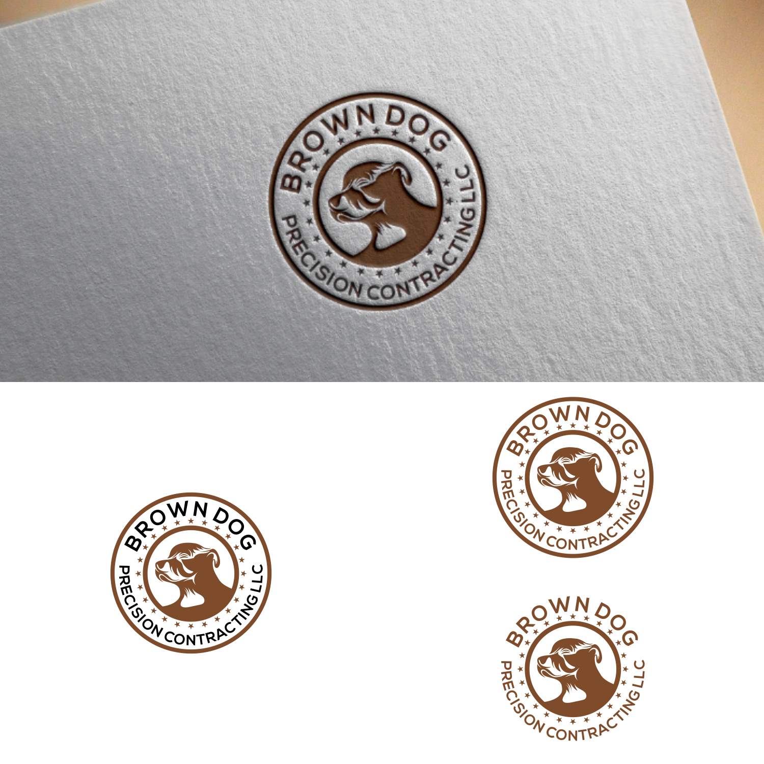 Logo Design by sinau_nggambar for Brown Dog Precision Contracting LLC | Design #21761734