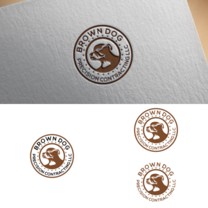 Logo Design by sinau_nggambar for Brown Dog Precision Contracting LLC | Design: #21761734