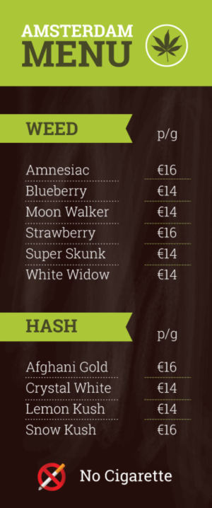 Coffeeshop menu for filter tip | Graphic Design by Rongbaaz