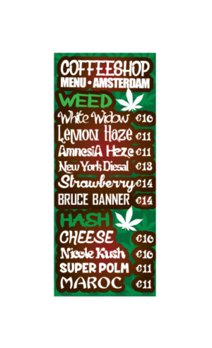 Coffeeshop menu for filter tip | Graphic Design by Phouii