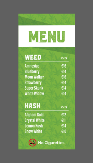 Coffeeshop menu for filter tip | Graphic Design by vcreatived