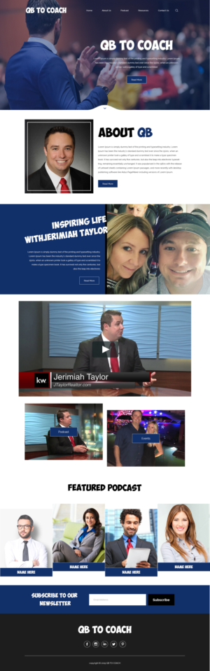 qb to coach - jerimiah taylor personal speaking/consulting website | Diseño Web por Jarry199776