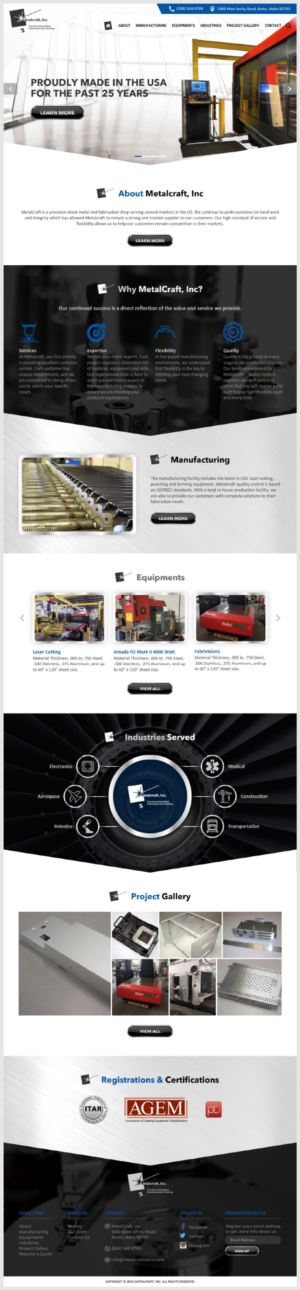 web design for a metal production company | Web Design by -Marc-